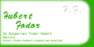 hubert fodor business card